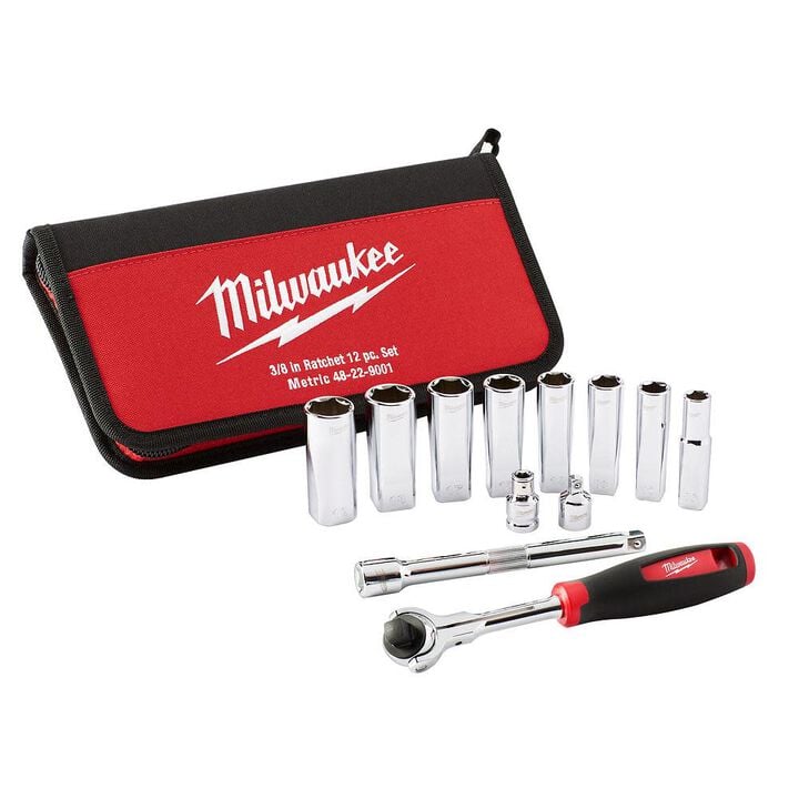 Milwaukee 12-Piece 3/8 in. Drive Metric Socket Set, large image number 9
