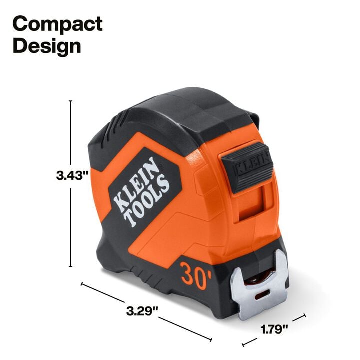 Klein Tools 30 Ft Compact Tape Measure, large image number 1