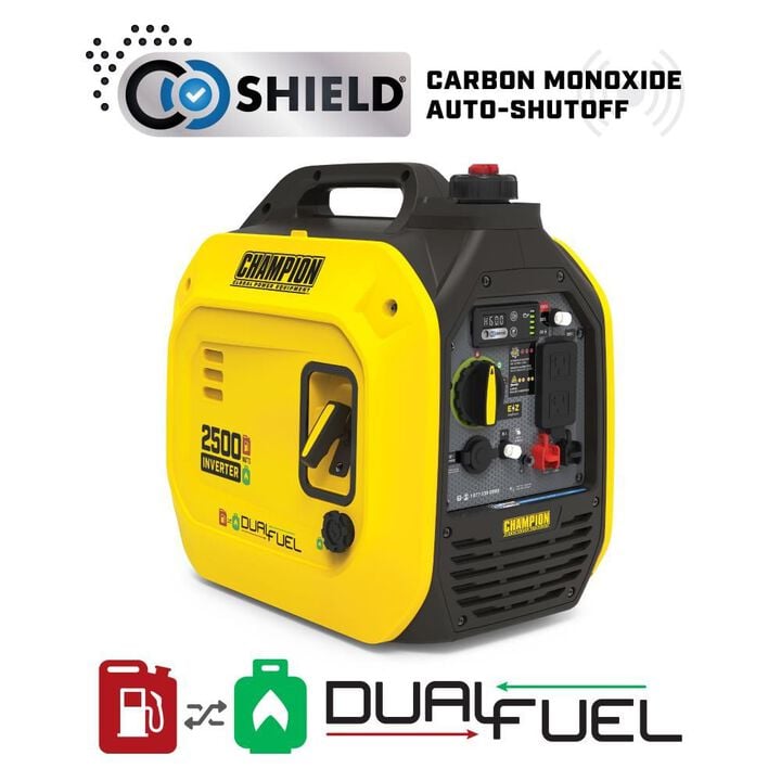 Champion Power Equipment 2500-Watt Dual Fuel 49 State Portable Inverter Generator with Quiet Technology, large image number 1