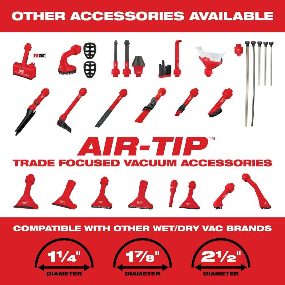 Milwaukee 2.5 best sale gallon vacuum