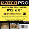 Woodpro (50) #12 x 8 In. All Purpose Wood Screws, small