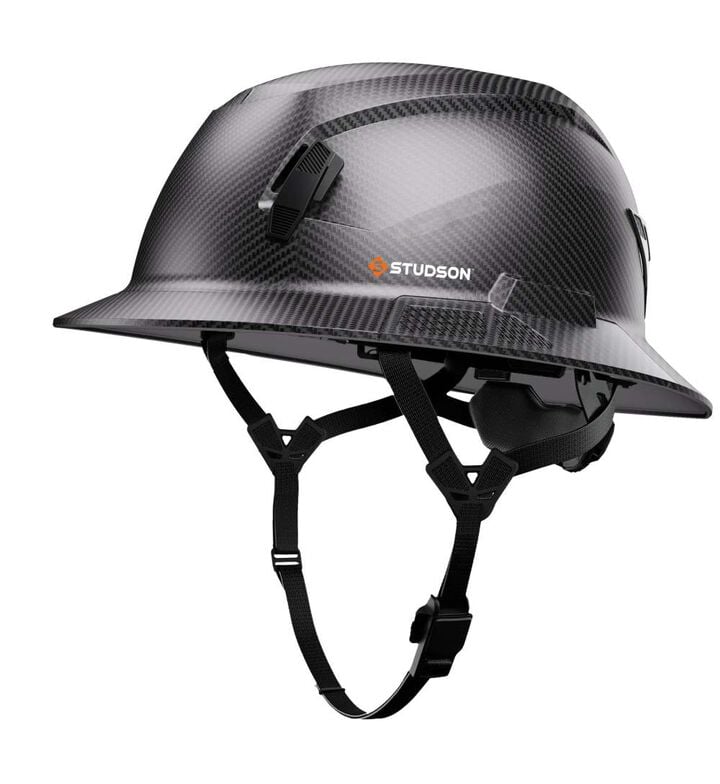 Studson Full Brim Non-Vented Safety Helmet Type 2 Class E 2XL Black Carbon