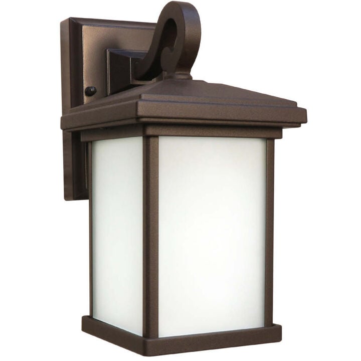 Feit Electric 12.5W 600 Lumens Landscape Square Decorative LED Wall Lantern Bronze