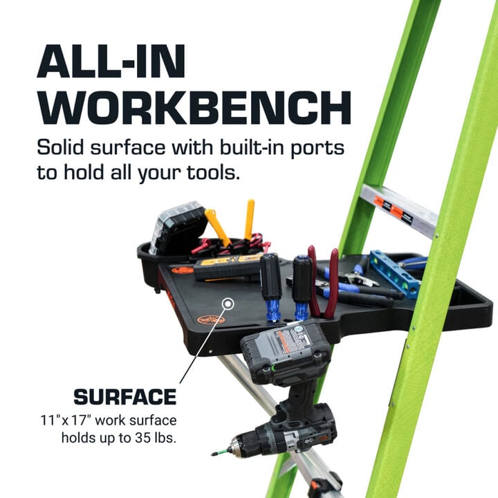 Little Giant Safety A-Force 300XP M8 ANSI Type IA 300 Lbs 8 Ft Pro-Grade Step Ladder, large image number 4