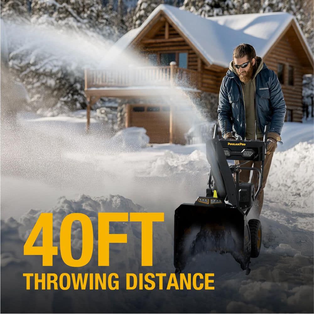 Poulan Pro 24 Inch 212 cc Self Propelled Two Stage Gas Snow Blower with Grips, large image number 7
