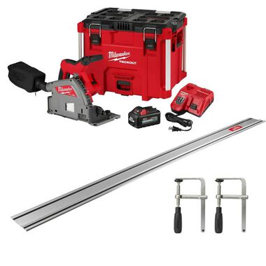 Milwaukee M18 FUEL 6 1/2 Plunge Track Saw Kit 106inch Guide Rail 