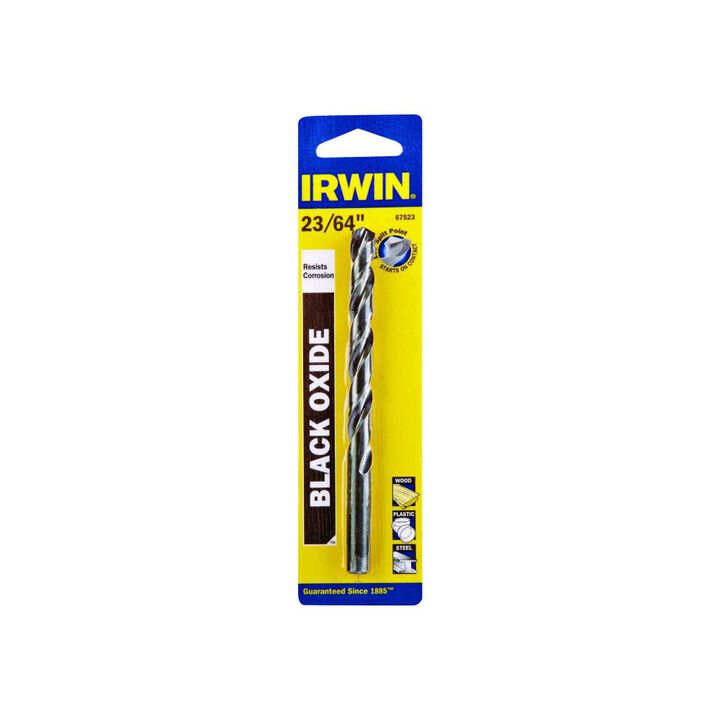 Irwin 23/64 in Drill Bit Black Oxide 135-Degree Jobber Length 5 Pack, large image number 5