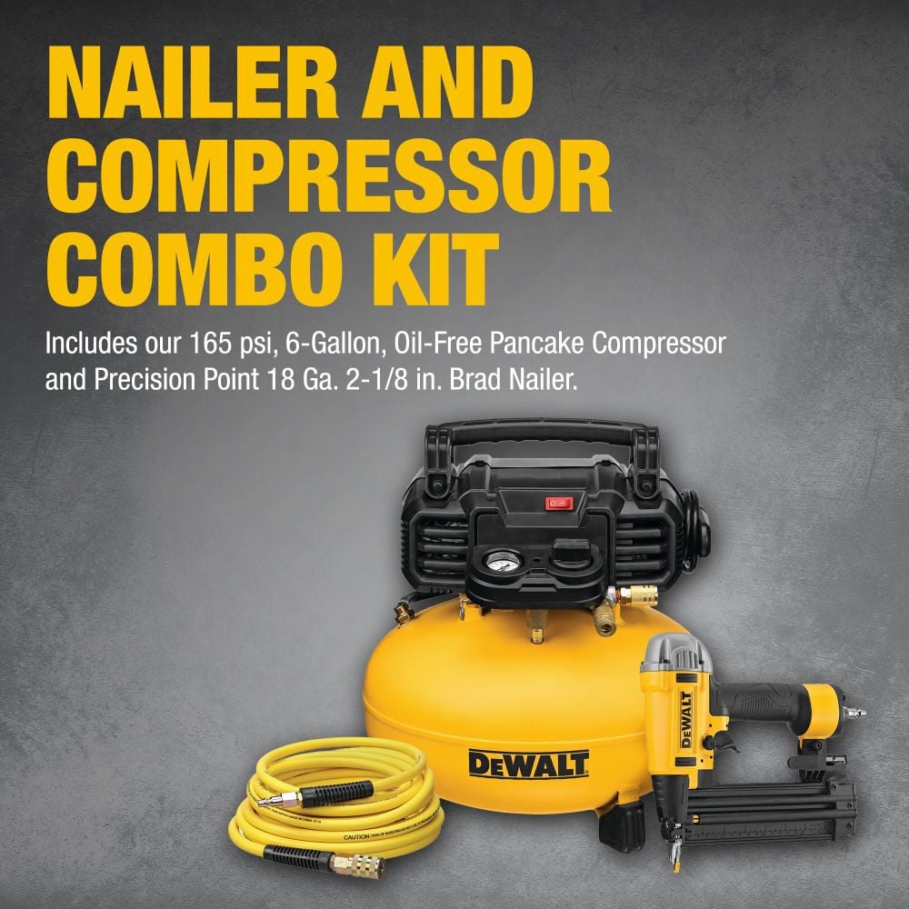 DEWALT Nailer Compressor Combo Kit DWFP1KIT Acme Tools