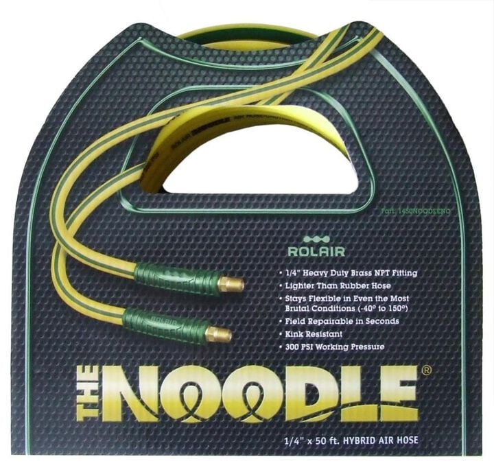 Rolair 3/8 In. x 50 Ft. Noodle Air Compressor Hose (incl. 1/4in coupler/plug), large image number 2