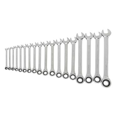 GEARWRENCH Wrench Set Ratcheting Combination Metric 18pc