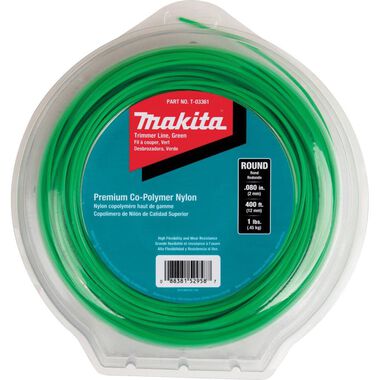 Makita Round Trimmer Line 0.080 Green 400 1 lbs.