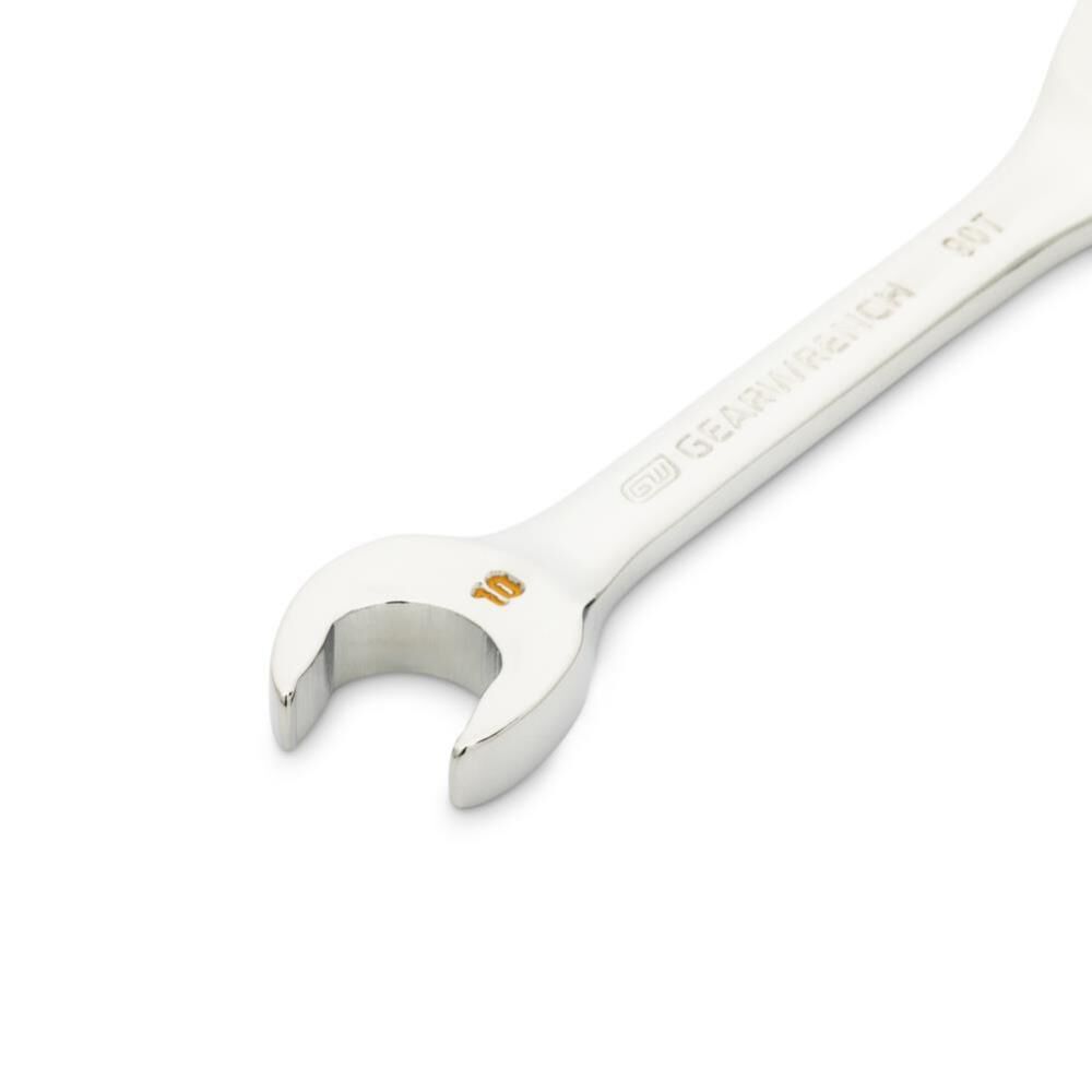 GEARWRENCH 10mm 90-Tooth 12 Point Stubby Combination Ratcheting Wrench, large image number 3