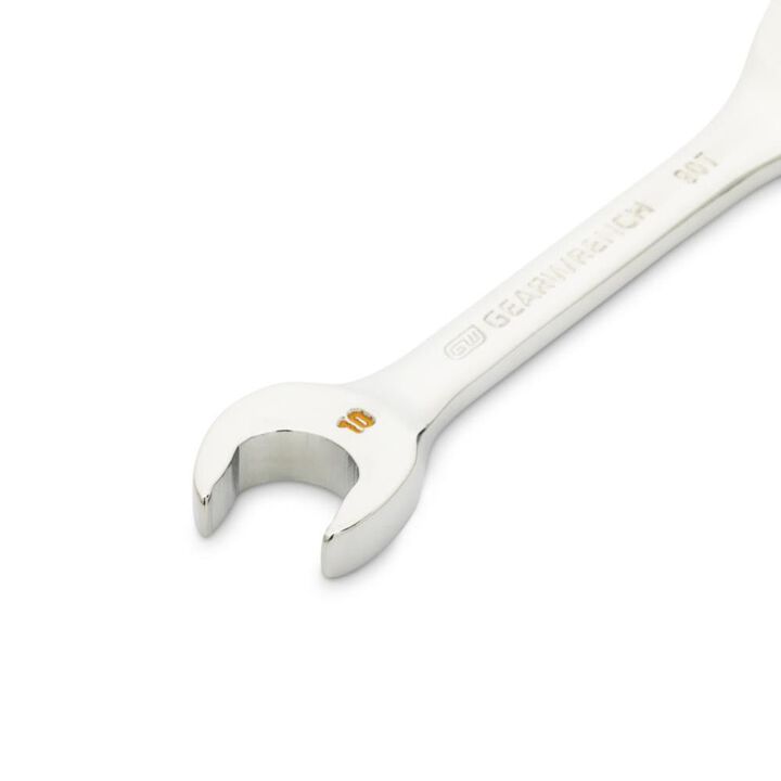 GEARWRENCH 10mm 90-Tooth 12 Point Stubby Combination Ratcheting Wrench, large image number 2