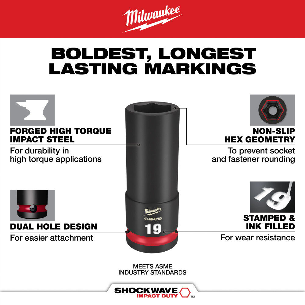 Milwaukee 1/4 Inch & 3/8 Inch Drive Metric, SAE, & Torx Socket Set with Tray for PACKOUT Drawers 77 Pieces, large image number 4