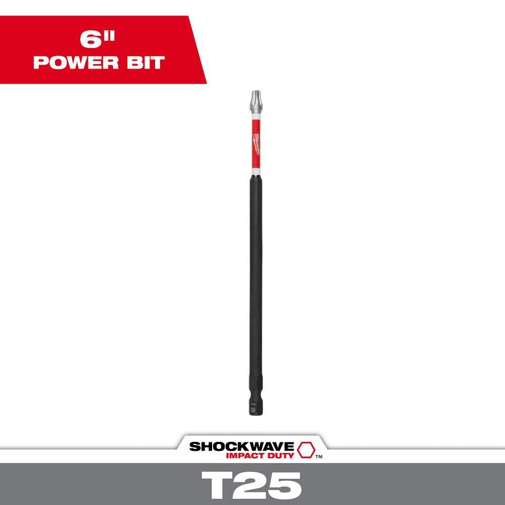 Milwaukee SHOCKWAVE 6 in. Impact Torx T25 Power Bit, large image number 1