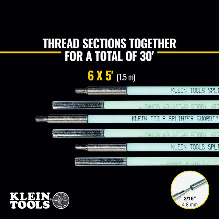 Klein Tools 30' Glow Rod Set, large image number 2
