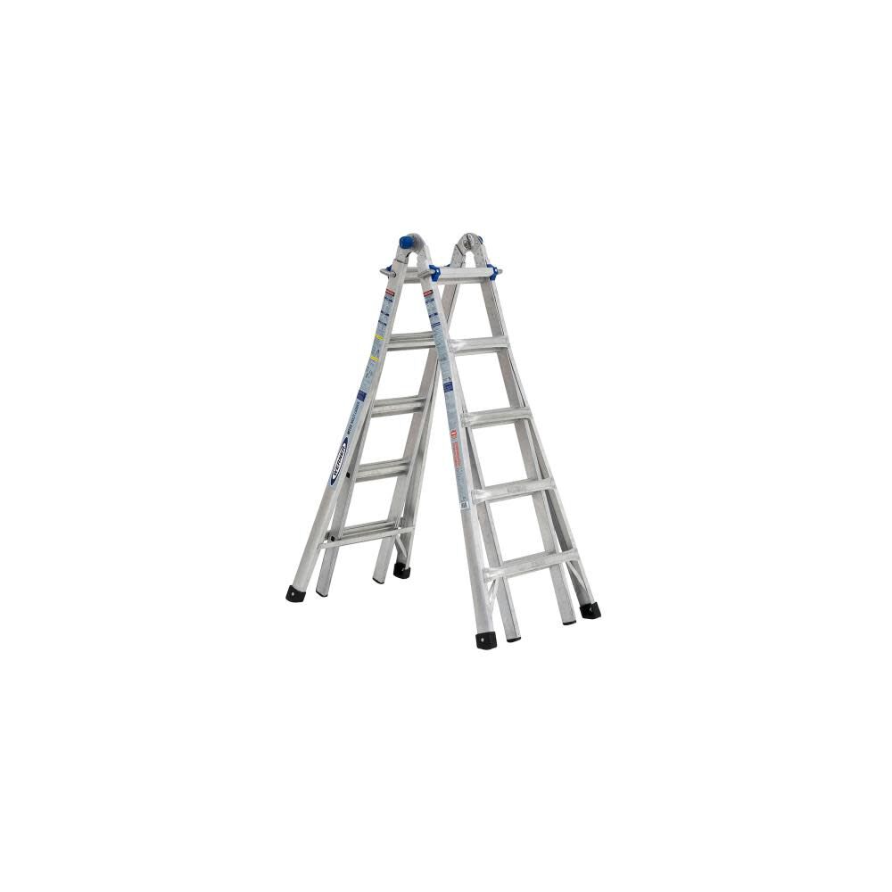 Werner 22 Ft. Reach Height Type IA Aluminum Multi-Position Ladder MT-22 ...
