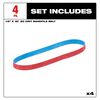 Milwaukee 1/2 Inch x 18 Inch 80 Grit Bandfile Belts  4 Pack, small image number 2