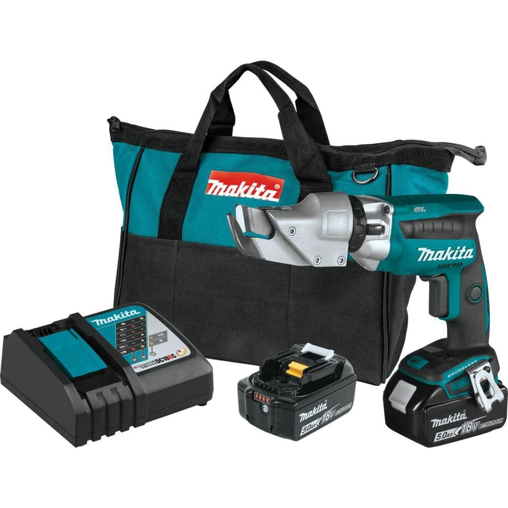 Makita 18V LXT Offset Shear Kit Lithium Ion Brushless Cordless 18 Gauge – XSJ04T