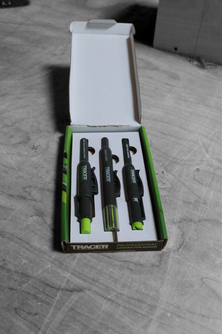 Tracer Marking Kit - Deep Hole Marker Pen, Pencil, Lead Set with Holsters, large image number 2