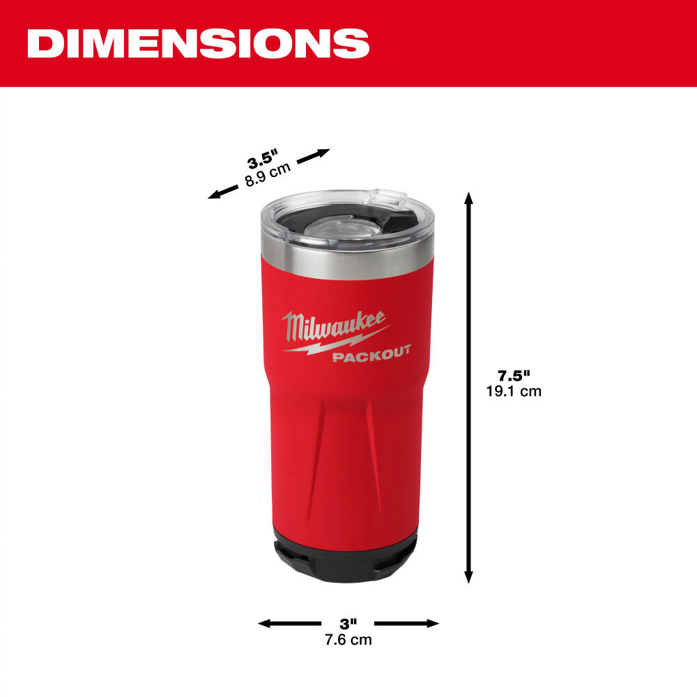 Milwaukee PACKOUT 20oz Tumbler, large image number 3