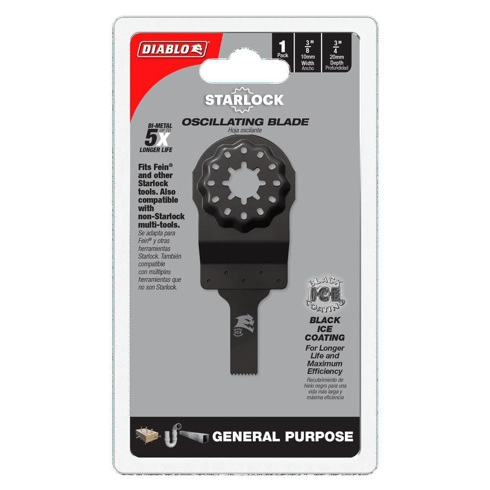 Diablo Tools 3/8in Starlock Bi-Metal Oscillating Blade for General Purpose Cuts, large image number 2