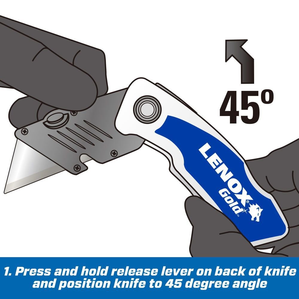 Lenox Utility Locking Tradesman Knife 10771FLK1G Acme Tools