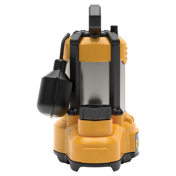 DEWALT 1/2HP Stainless Steel Cast Iron Submersible Sump Pump with Float Switch, large image number 3