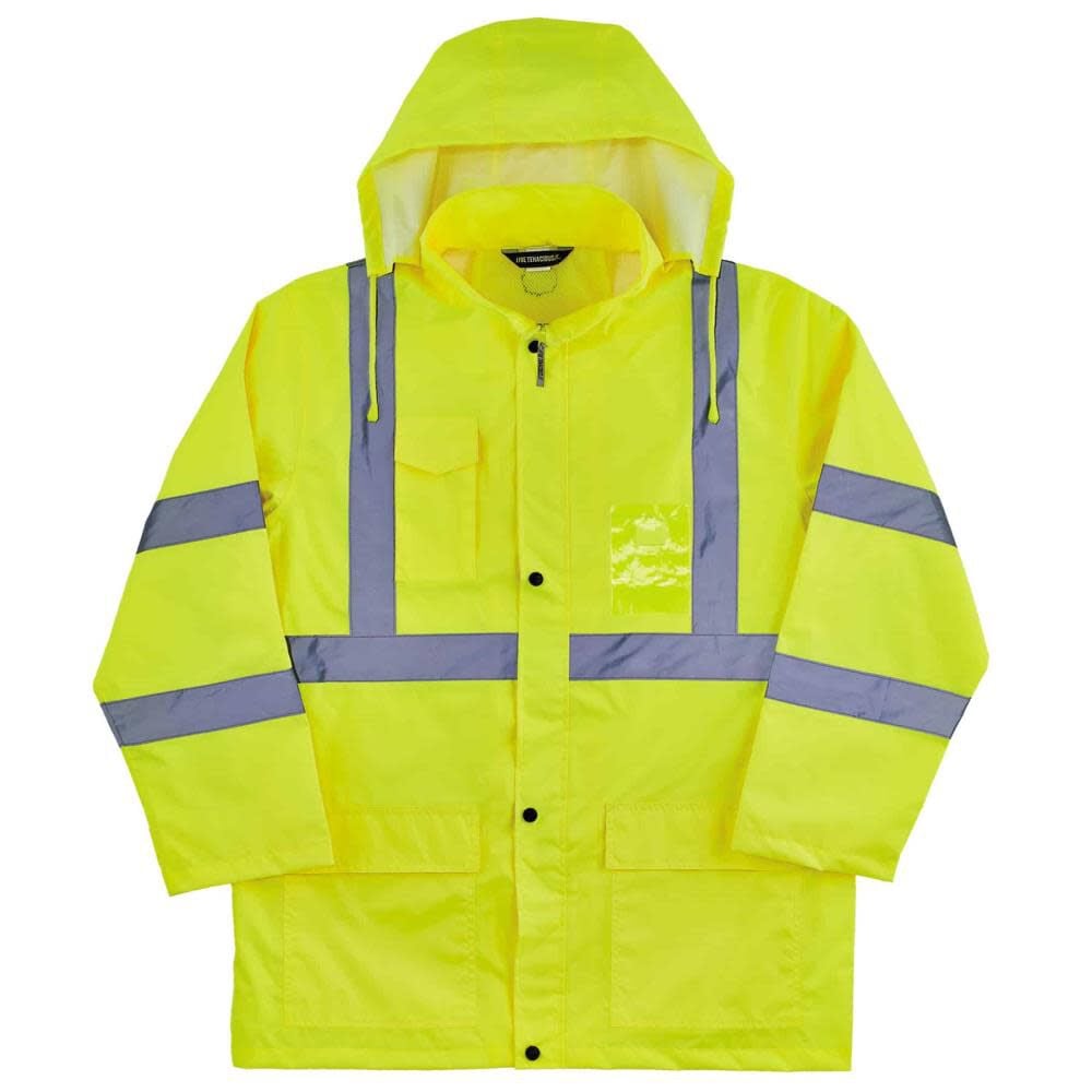 Ergodyne GloWear 8366 Lightweight Hi Vis Rain Jacket Lime Size 2XL – 24336