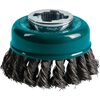 Makita X-LOCK 3-1/8in Carbon Steel Knot Wire Cup Brush, small image number 4