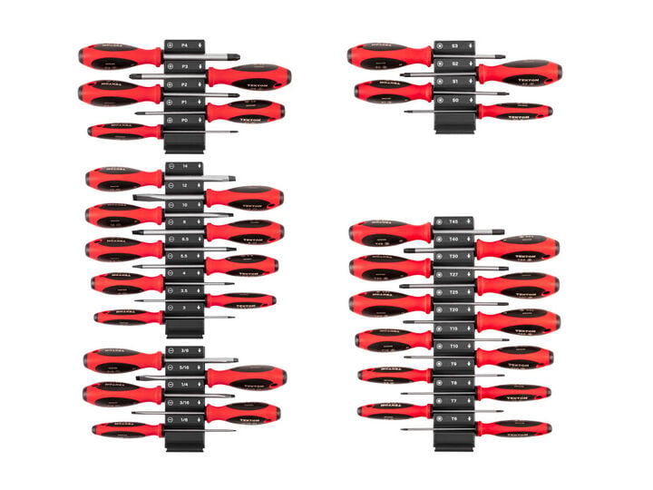 Tekton Phillips, Slotted, Torx, Square Screwdriver Set with Organizer, 35 Pieces, large image number 0