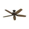 Hunter Fan Builder Elite Ceiling Fan 52in New Bronze Stained Oak, small image number 1