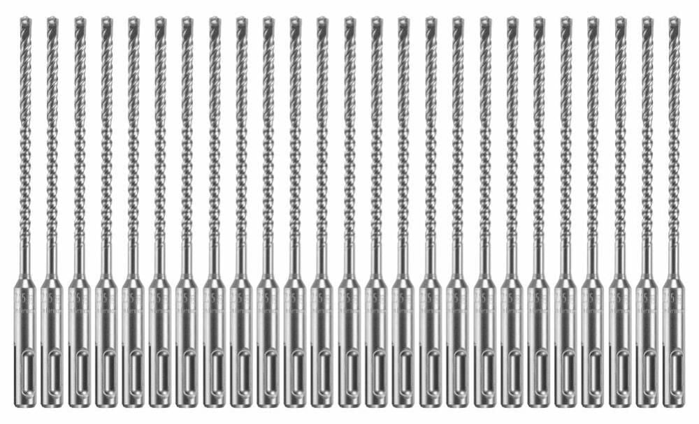 Bosch 3/16 Inch x 4 Inch x 6-1/2 Inch SDS-plus Bulldog Xtreme Carbide Rotary Hammer Drill Bits 25 Piece – HCFC2011B25