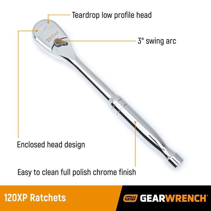 GEARWRENCH Mechanics Tool Set 1/4in Drive 6 Point SAE/Metric, large image number 7