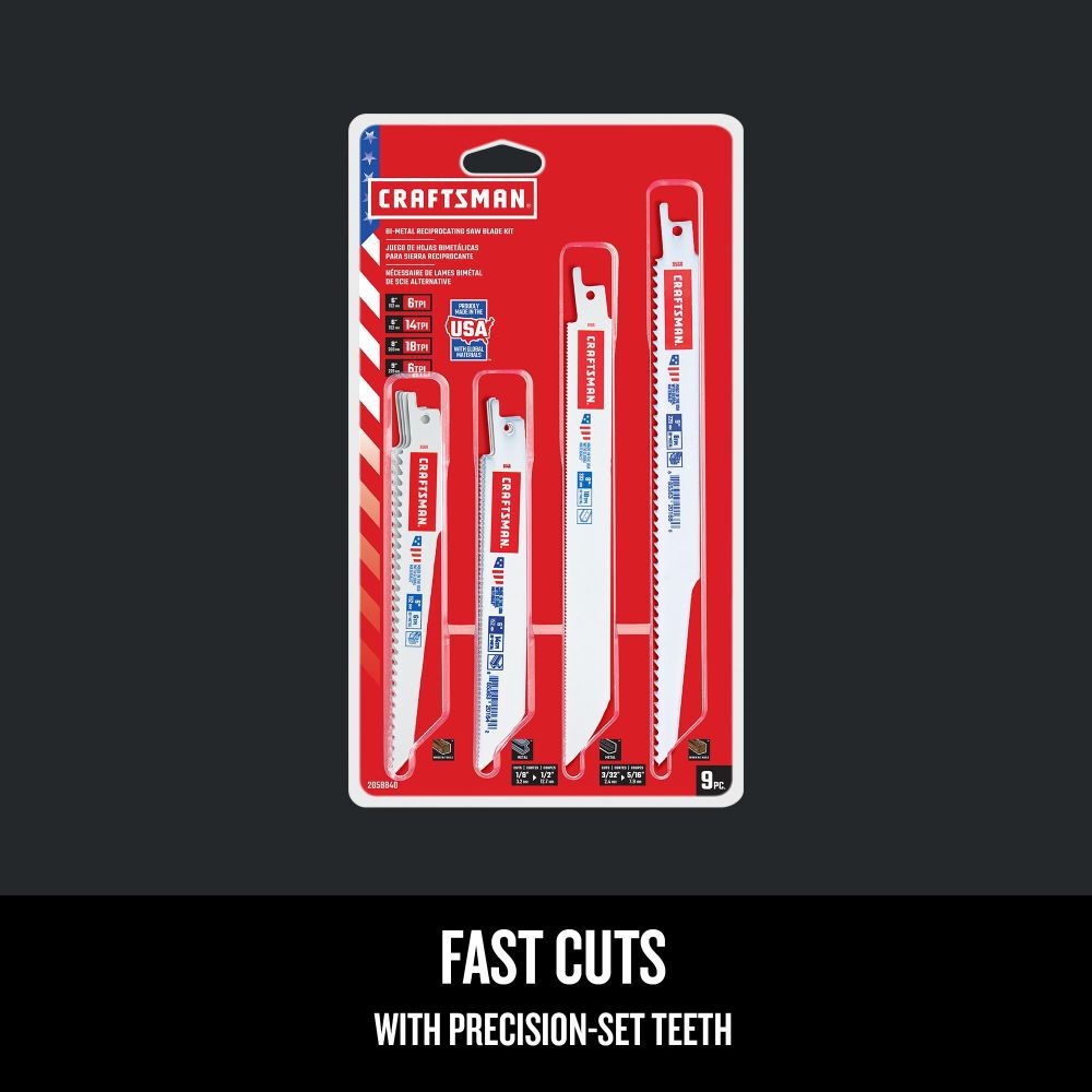 CRAFTSMAN 6 Inch 6 TPI Reciprocating Saw Blades 5 Pack, large image number 4