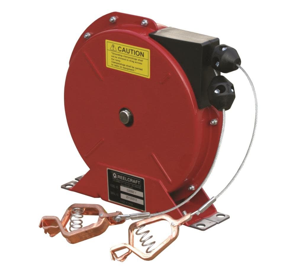 Reelcraft 50 Ft. Spring Retractable Grounding Reel Steel – G 3050 Y