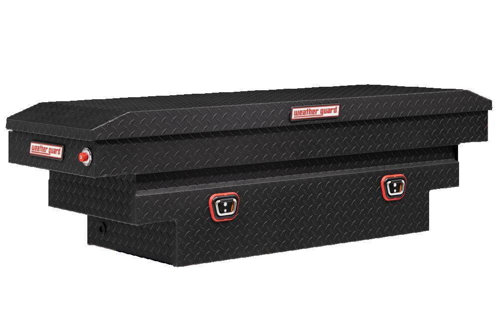 Weather Guard Saddle Truck Tool Box AluminumCompact Deep Textured Matte Black, large image number 1