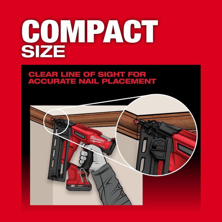 Milwaukee M18 FUEL Angled Finish Nailer 16 Gauge Reconditioned (Bare Tool), large image number 5