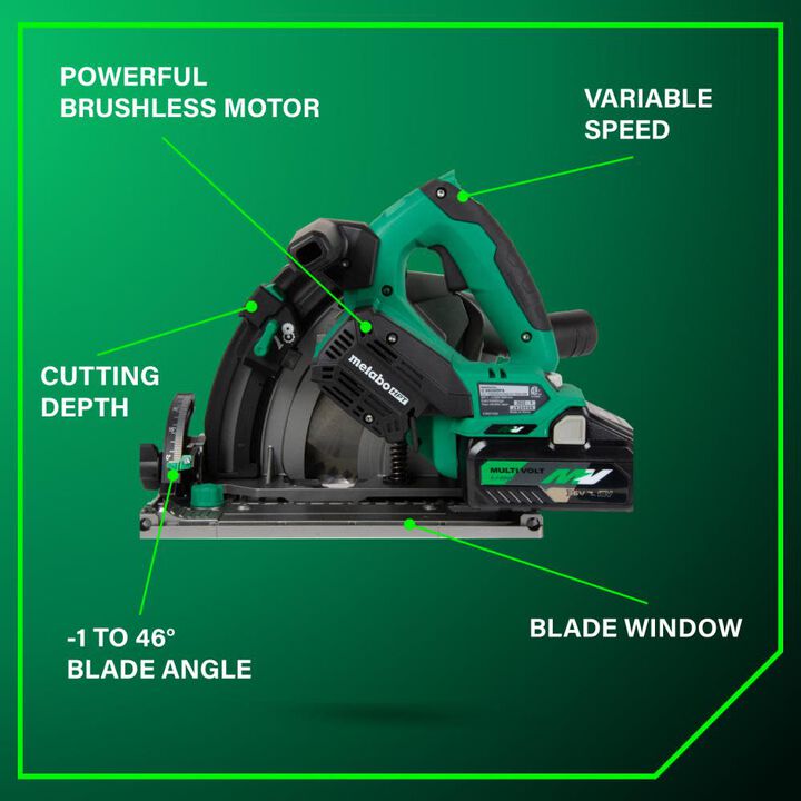 Metabo HPT 36V MultiVolt Cordless 6-1/2 Inch Track Saw Kit, large image number 3