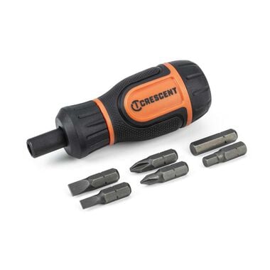 Crescent Stubby Ratcheting Multi Bit Driver 6 in 1