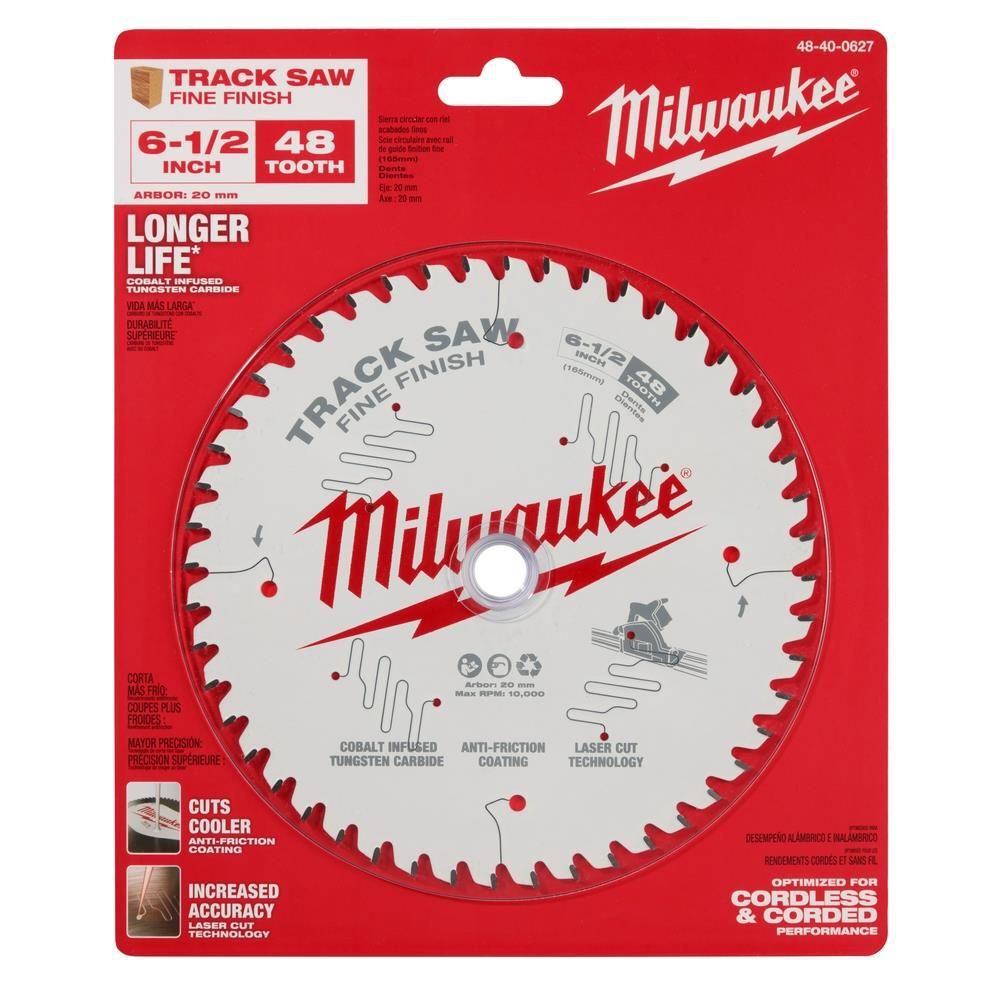 Milwaukee 6 1/2inch 48T Fine Finish Track Saw Blade, large image number 9
