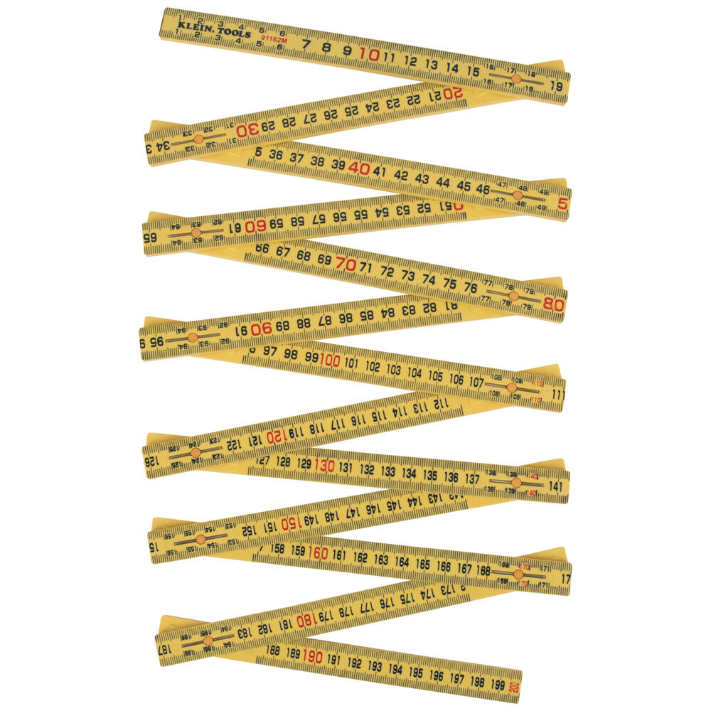 Klein Tools 6 Ft. Metric Fiberglass Folding Ruler, large image number 2