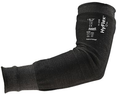 Ansell Protective Products HyFlex 15 Ga Black HPPE Wide Width Cut Resistant Sleeve - 18 In.