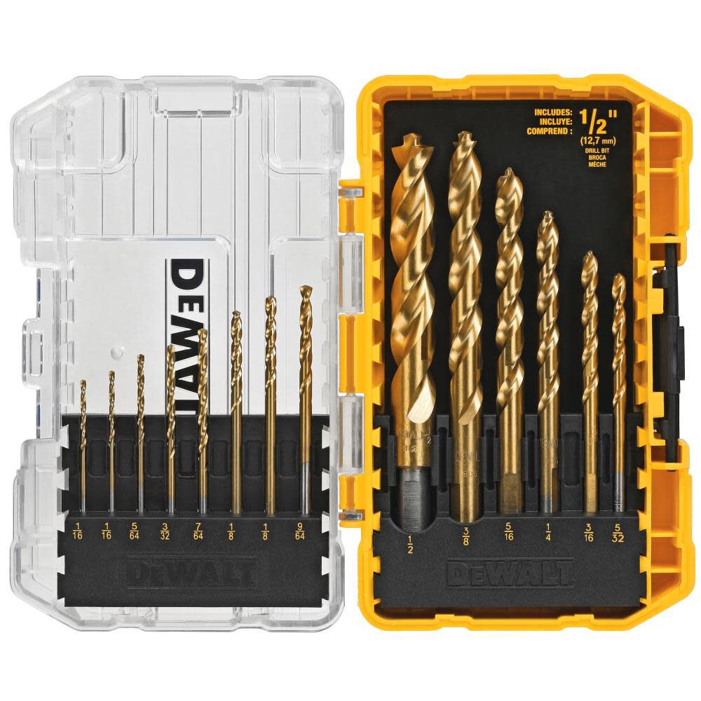 DEWALT 14-PC Titanium Nitride Coating PP Drill Bit Set, large image number 1