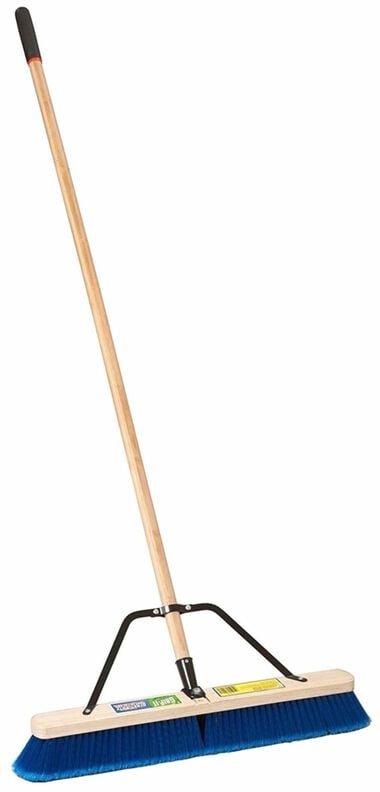Harper 24in Assembled all-purpose dry debris push broom with steel brace