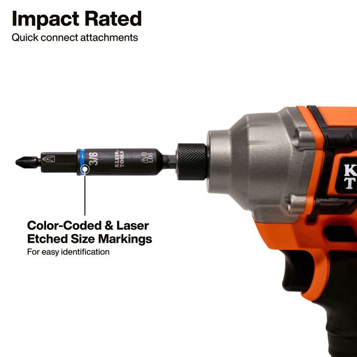 Klein Tools KNECT 11-in-1 Ratcheting Impact Rated Screwdriver/Nut Driver, large image number 4