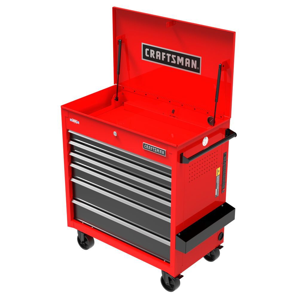 CRAFTSMAN Full Bank Rolling Tool Cabinet Red, large image number 2