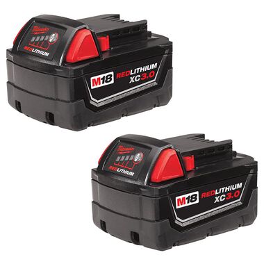 Milwaukee M18 REDLITHIUM High Capacity 3.0Ah Battery Pack (2 Piece)