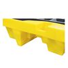 Justrite Plastic 4 Drum Nestable Pallet, Yellow, small image number 4