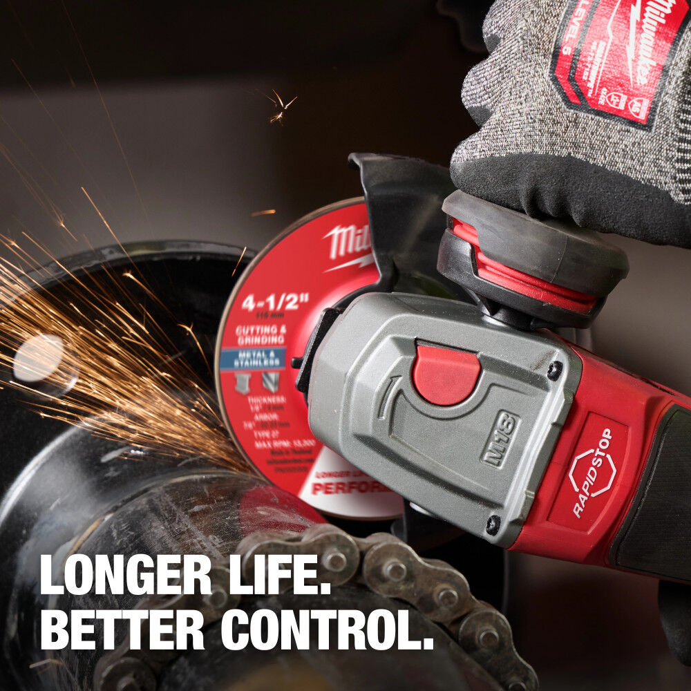 Milwaukee 6 Inch x 1/8 Inch x 7/8 Inch Performance+ Dual Metal Cut & Grind Wheel Type 27, large image number 2